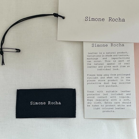 Simone Rocha Black Leather Heart Toe Ballet Flats | Size 5 - Picture 5 of 10